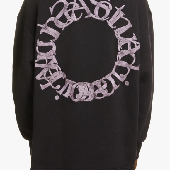Acne Studios Fin Circle Logo Embroidered Sweatshirt - Picture 2 of 2